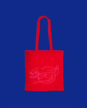  CROCODILE red totebag -50% OFF