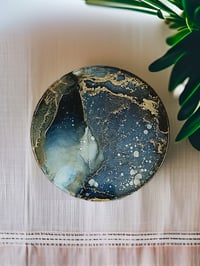 Image 3 of Set of 4 Epoxy Resin Art Coasters 'The Sodalite'