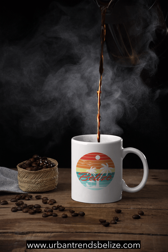 Image of Belize Palm Trees Vintage 11oz Coffee Mug