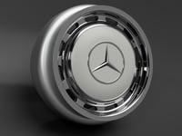 Image 1 of 1/64 Scale Mercedes 280 SE hubcap 9mm Dia