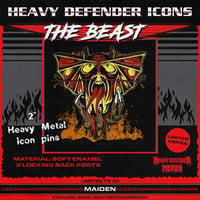 Image 2 of Number of the Beast, Maiden Enamel Pins, Metal Icon Pins