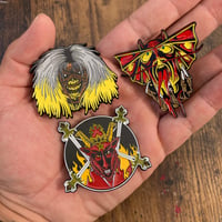 Image 1 of HD Metal Icons Vol. 3, Maiden Slayer, Enamel Pins, Metal Pins