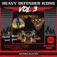 Image 2 of HD Metal Icons Vol. 3, Maiden Slayer, Enamel Pins, Metal Pins