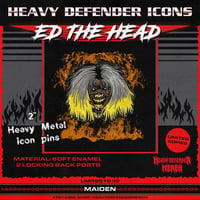 Image 2 of Ed the head, Maiden Enamel Pins, Metal Icon Pins