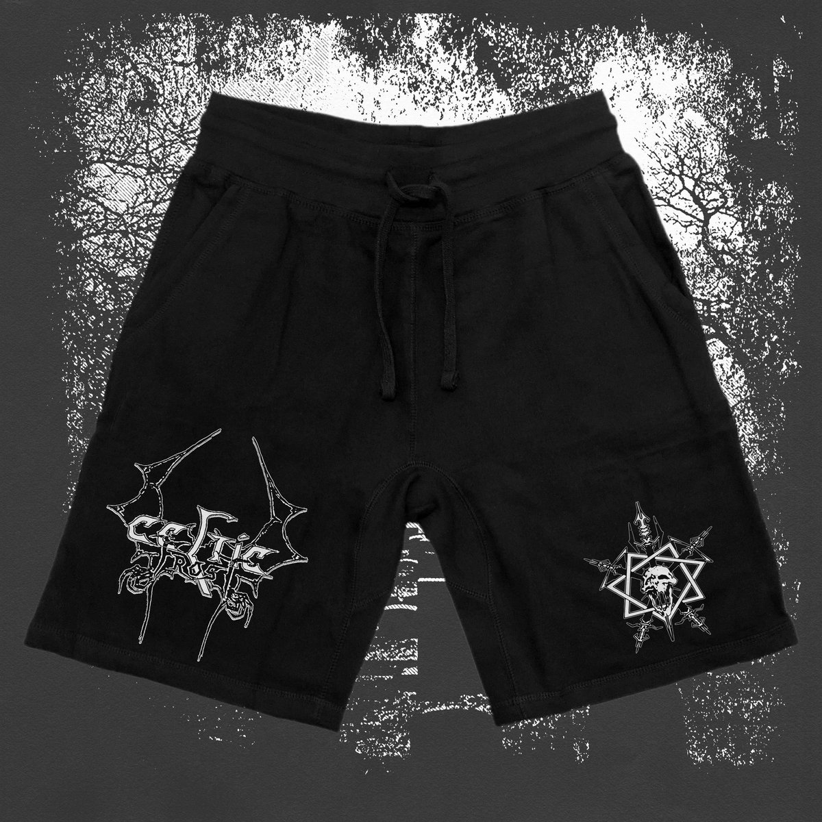 Celtic Frost Jogger Shorts, Black Metal Merchandise. | HDM