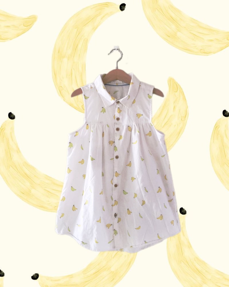 Image of Go Bananas Shirt Dress -multi age