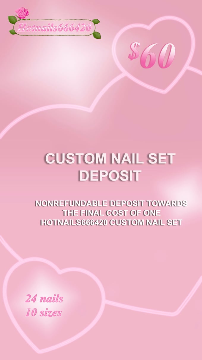 Image of Custom nail set deposit