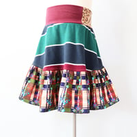 Image 3 of peter pan collar tank top courtneycourtney vintage fabric 10/12 10 skirt set flouncy separates