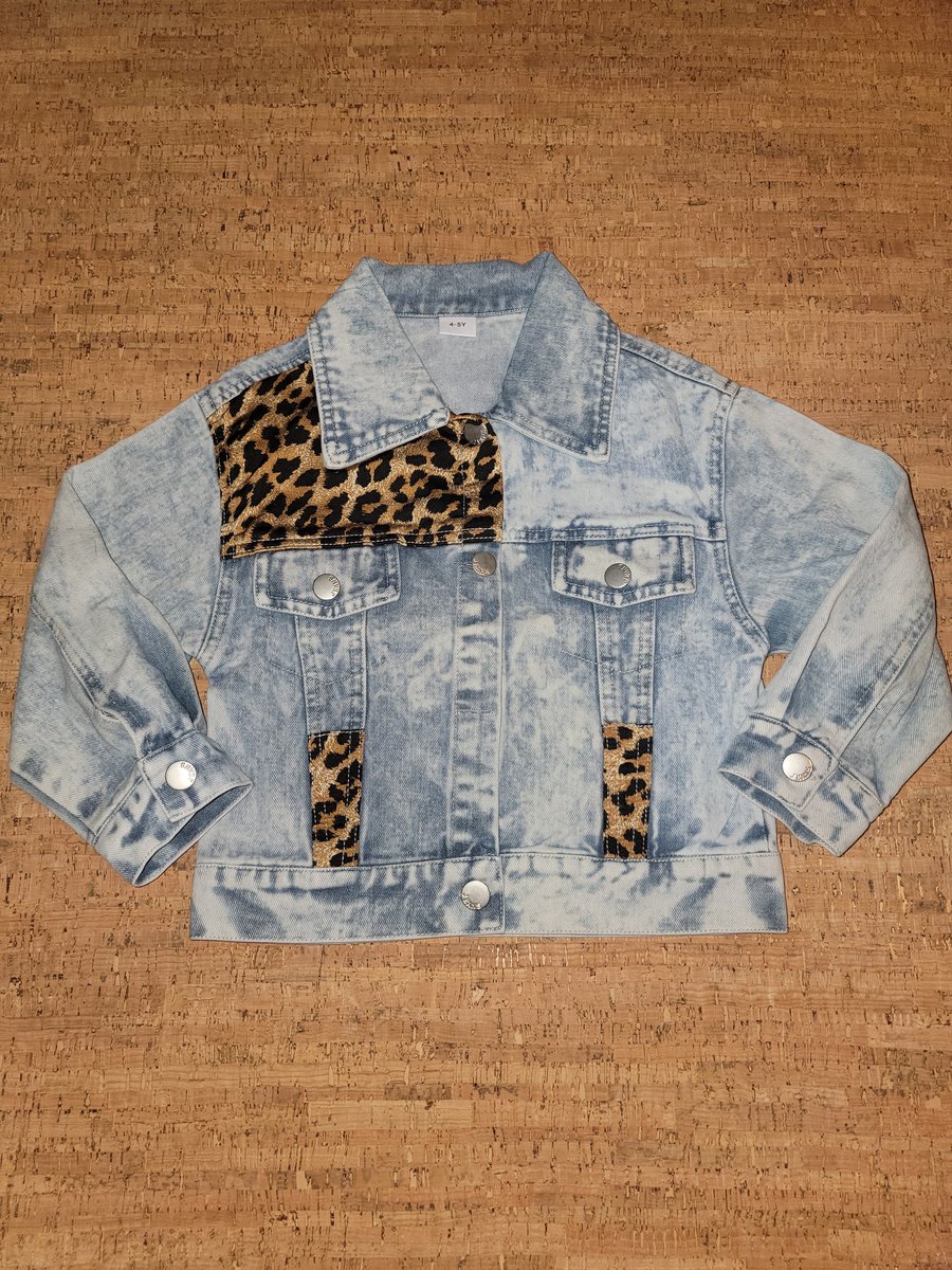 Image of Leopard Denim Jacket