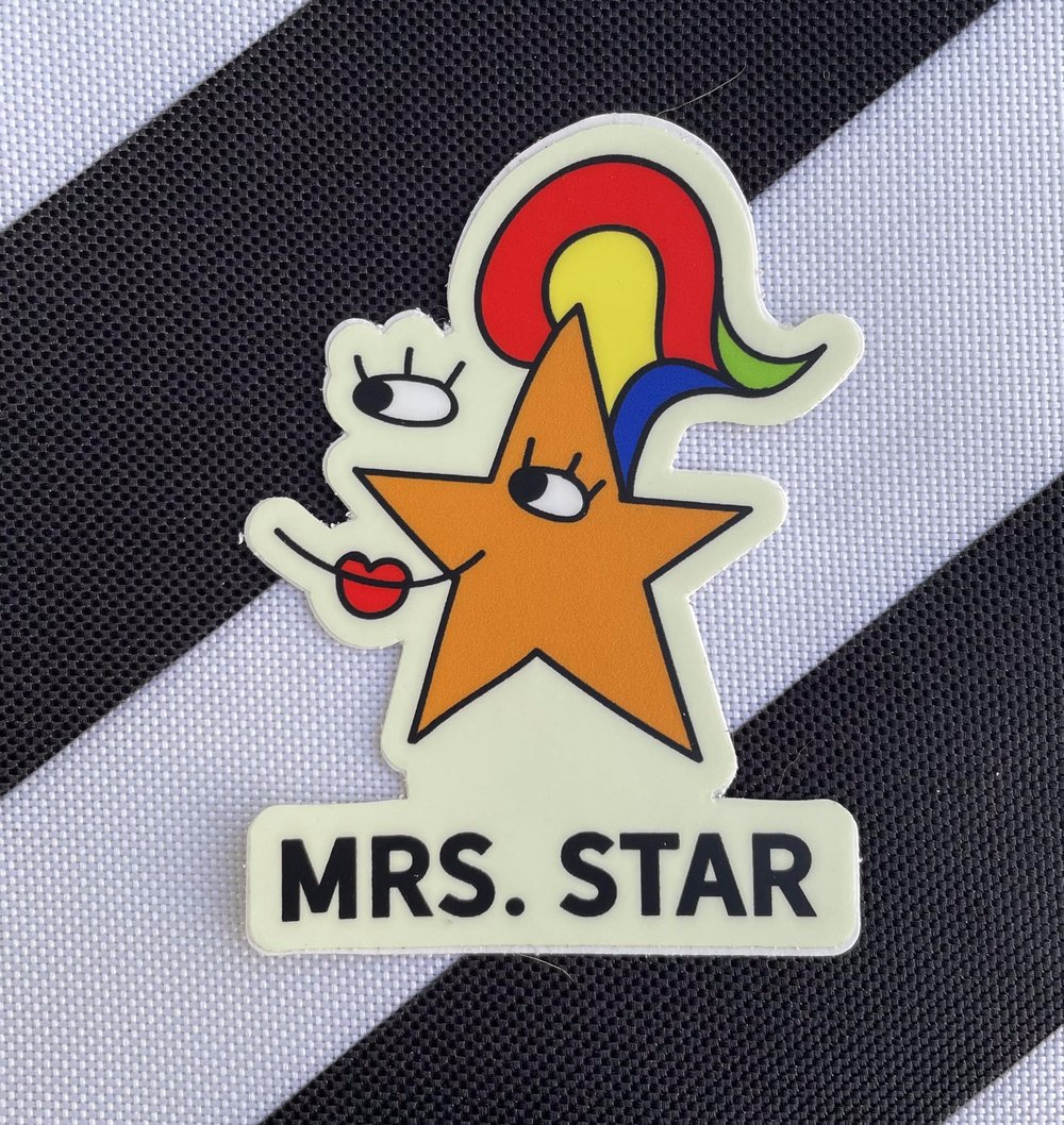 mrs. star sticker