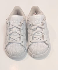 Image 2 of Kids Adidas Iconic White Superstar Sneakers