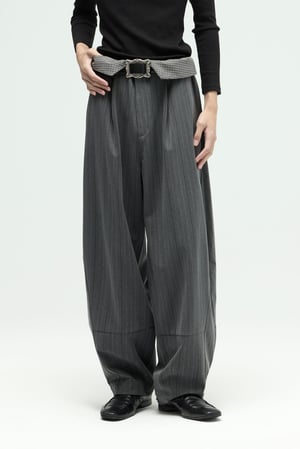 Image of EQUALNEAR - Groundline Wide Pants (Grey)