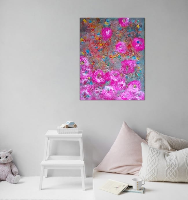 Pink Roses 70-60 cm