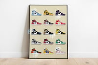 Image 3 of Nike Air Jordan 1 Colourway Poster