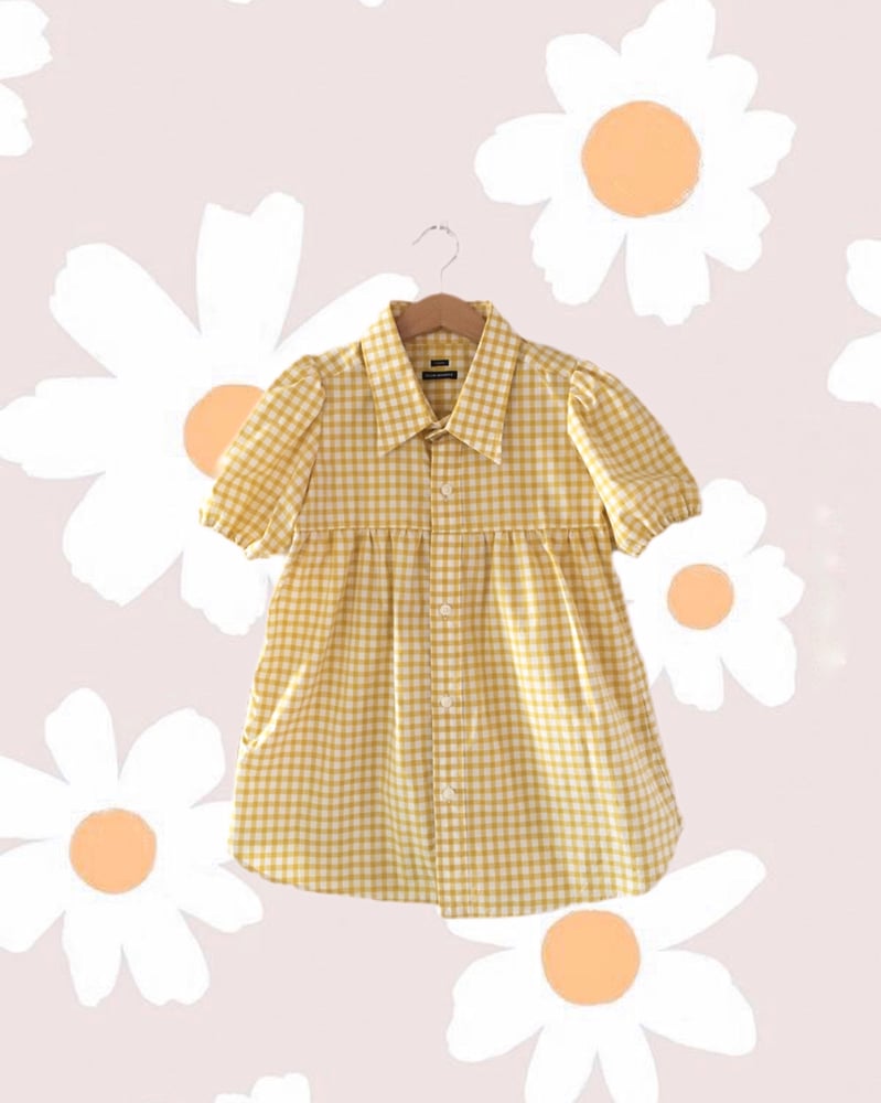 Image of Sunny Gingham Shirt Dress 5T
