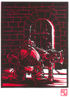 Dwarf Linocut Print