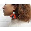 Fabric Remnant Earrings- Bird of Paradise