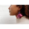 Fabric Remnant Earrings- Fuchsia