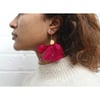 Fabric Remnant Earrings- Rose