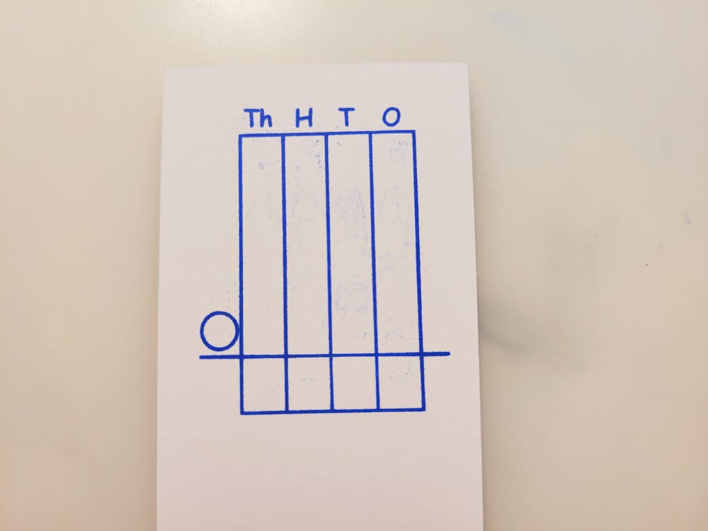 Math Working Stamp (Thousands, Hundreds, Tens and Ones)