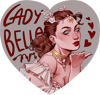 LADY BELLA HEART STICKER