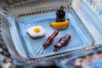 Image 3 of Bacon and Eggs - Tiny Glass Art