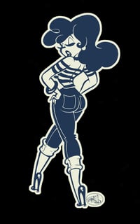 "Blue Jeanne" Vinyl Sticker 