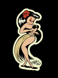 "Hula Girl" Vinyl Sticker 