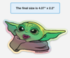 Baby Yoda Face Sticker