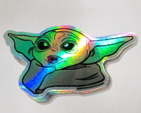 Image 2 of Baby Yoda Face Sticker