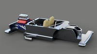 Image 2 of 1/64 Hot Wheels Lowered Gasser (Pro Stock) Base with engine
