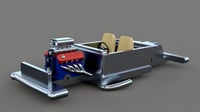 Image 1 of 1/64 Hot Wheels Lowered Gasser (Pro Stock) Base with engine