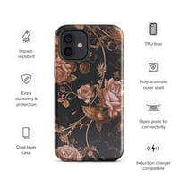 Image 10 of Dark Rose Gold Butterfly Design Goth Inspired Tough Case for iPhone®