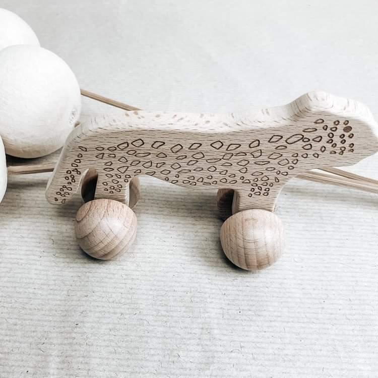 Image of WOODEN LEOPARD TOY