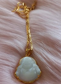 24K Gold Laughing Buddha Necklace 