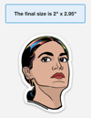 Rep. Alexandria Ocasio-Cortez Face Sticker