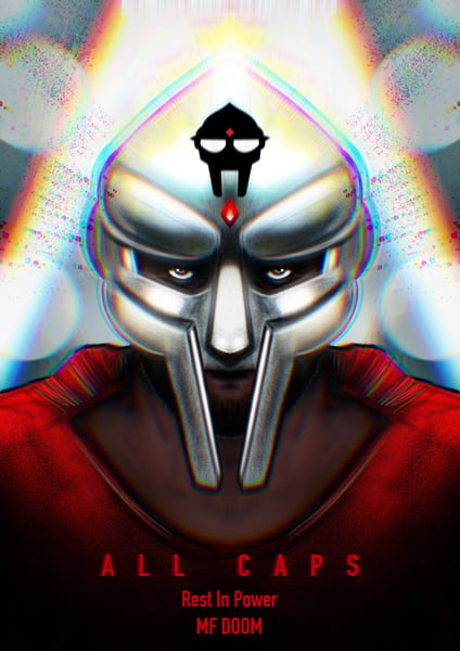 Image of "MF DOOM - TRIBUTE" A3 print