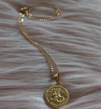 Image 2 of 18K Gold Zodiac Pendant Necklace 