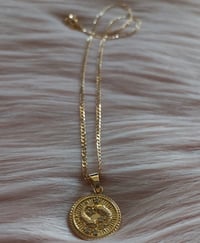 Image 3 of 18K Gold Zodiac Pendant Necklace 