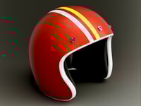 Image 3 of 1/64 Scale Vintage Helmets 6mm dia - Set of 4