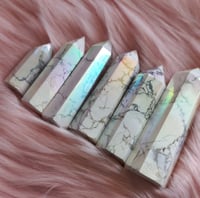 Image 1 of Angel Aura Howlite Obelisk Point 