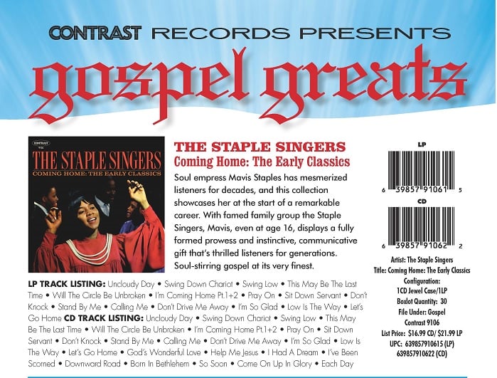 Image of FREE US SHIPPING! Mavis Staples - Gospel Greats (Vinyl LP)  2022 FREE U.S. SHIPPING!