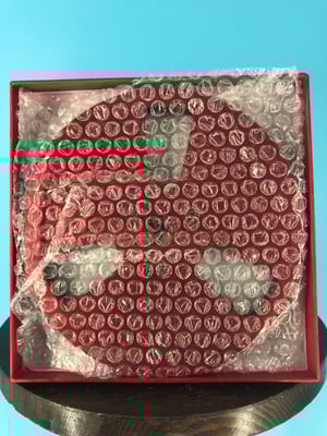 Image of Burlington Recording 1/4" x 7" Heavy Duty RED Trident Metal Reel in Red Box -  3 Windage Holes