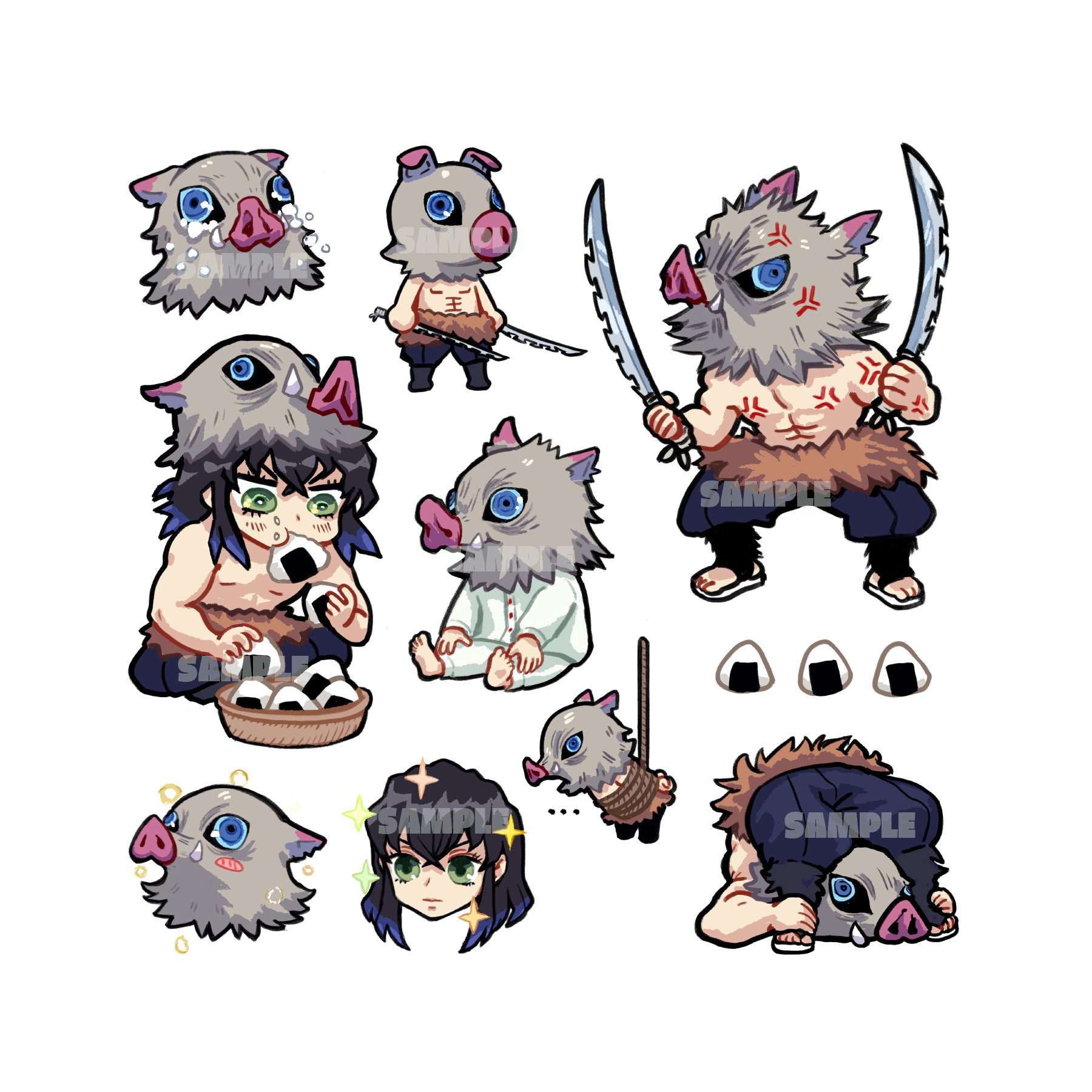 inosuke sticker sheet | RODISHOPPE