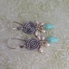 Labyrinth Symbol Earrings (One-of-a-Kind)