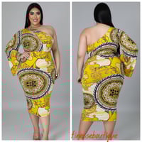 Image 2 of Yellow one shoulder dress 