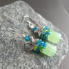 Colorful Starfish Earrings - Seafoam Chalcedony