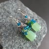 Colorful Starfish Earrings - Seafoam Chalcedony