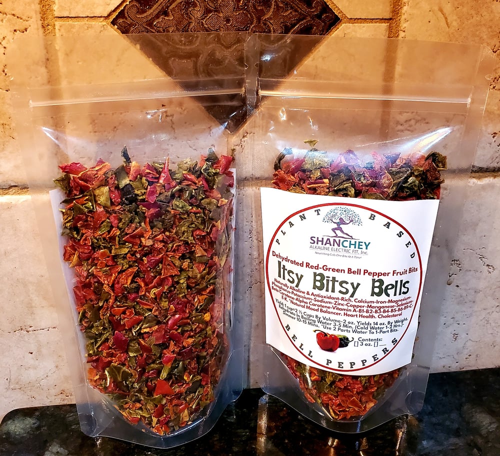ITSY BITSY BELLS! Dehydrated Bell Pepper Fruit Bits.-Mood-Allergies-IBS-Weight-Pain-Cholesterol