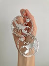 SCORPION ROSE CHAIN HOOP EARRINGS 